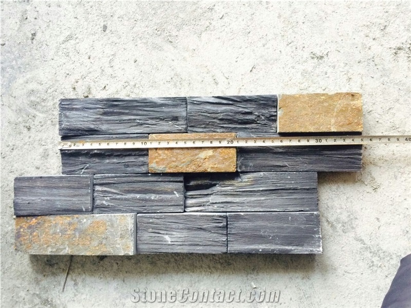 China Black & Rustic Slate Cultured Stone/Slate Culture Stone/Culture Slate/Slate Wall Cladding