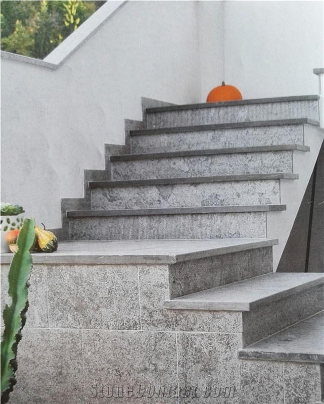 China Blue Stone Steps & Risers, China Blue Stone Satirs & Risers, China Blue Stone Garden Stepping