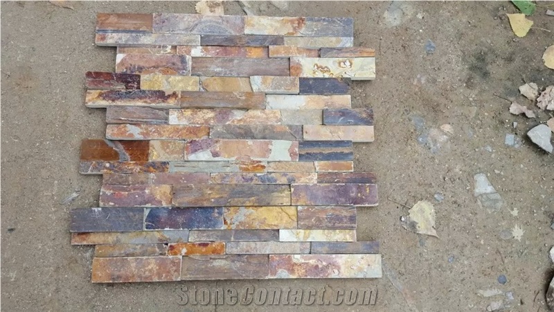 China Brown Slate Cultured Stone/Slate Culture Stone/Culture Slate/Slate Wall Cladding