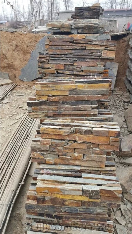 China Multicolor Slate Cultured Stone/Slate Culture Stone/Culture Slate/Slate Wall Cladding