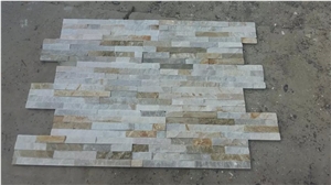 Green Quartzite Cultured Stone for Wall Cladding, Stacked Stone Veneer, Thin Stone Veneer, Ledge Stone