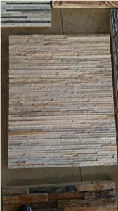 Green Quartzite Cultured Stone for Wall Cladding, Stacked Stone Veneer, Thin Stone Veneer, Ledge Stone