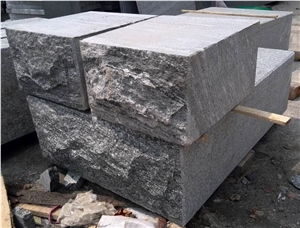 Landscape Genis Silver Grey Granite Garden Boulders, Taifun Grey Granite, River Vein Grey Gneis Granite Garden Decor