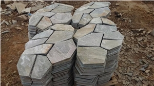 P014 Quartzite Random Crazy Flagstone, Beige Quartzite Flagstone