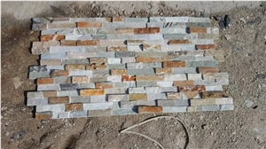 Quartzite Cultured Stone,Green and Rusty Quartzite for Wall Cladding, Stacked Stone Veneer, Thin Stone Veneer, Ledge Stone Quartzite Cultured Stone,Green and Rusty Quartzite for Wall Cladding, Stacked Stone Veneer, Thin Stone Veneer, Ledge Stone