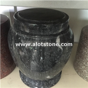 Black Portoro Marble Urns Turkey Black Marble Urns