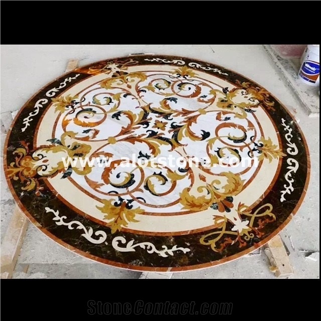 Emperador Dark Marble Waterjet Medallions,Round Medallions for Floor