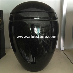 Shanxi Black Granite Urns Monument Urns
