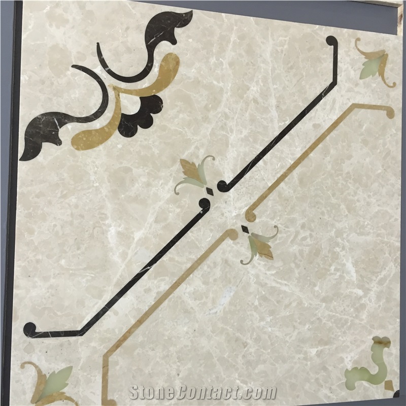 Water-Jet Marble Square Pattern,Marble Floor Medallion