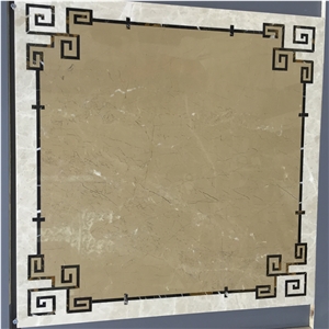 Water-Jet Marble Square Pattern,Marble Floor Medallion