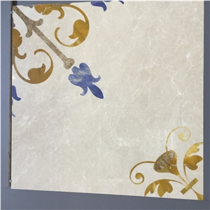 Water-Jet Marble Square Pattern,Marble Floor Medallion