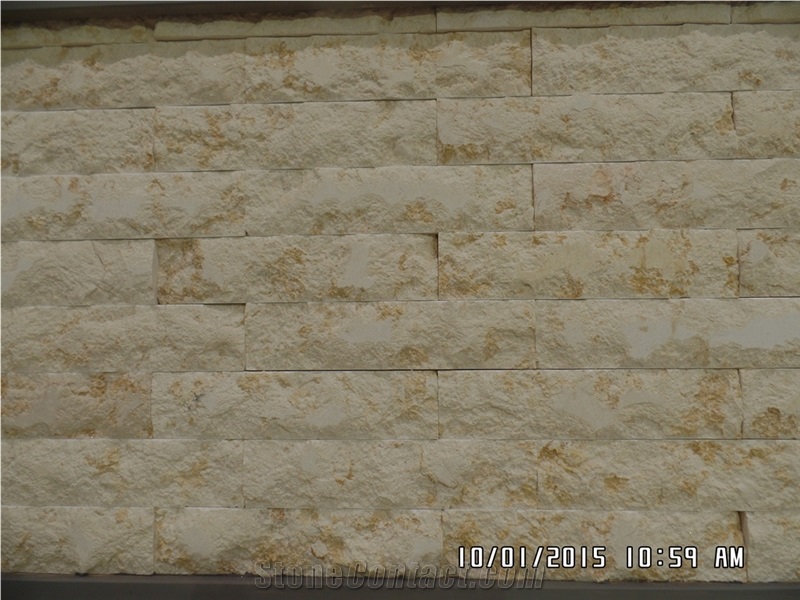 yellow marble Split Face Wall Tiles, Sunny Yellow Marble stacked stone veneer 