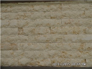 yellow marble Split Face Wall Tiles, Sunny Yellow Marble stacked stone veneer 