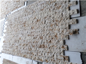 yellow marble Split Face Wall Tiles, Sunny Yellow Marble stacked stone veneer 