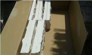 yellow marble Split Face Wall Tiles, Sunny Yellow Marble stacked stone veneer 