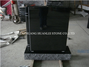 Absolute Black Granite Tombstone, Hebei Black Granite Gravestone/Memorial /America Gravestone/Book Style Headstones/Cemetery Tombstones