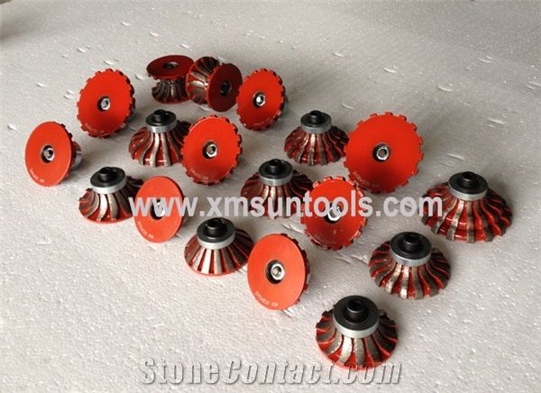 Segmented Router Bit/ Diamond Profile Wheel for Stone Edge Profiling/Full Bullnose