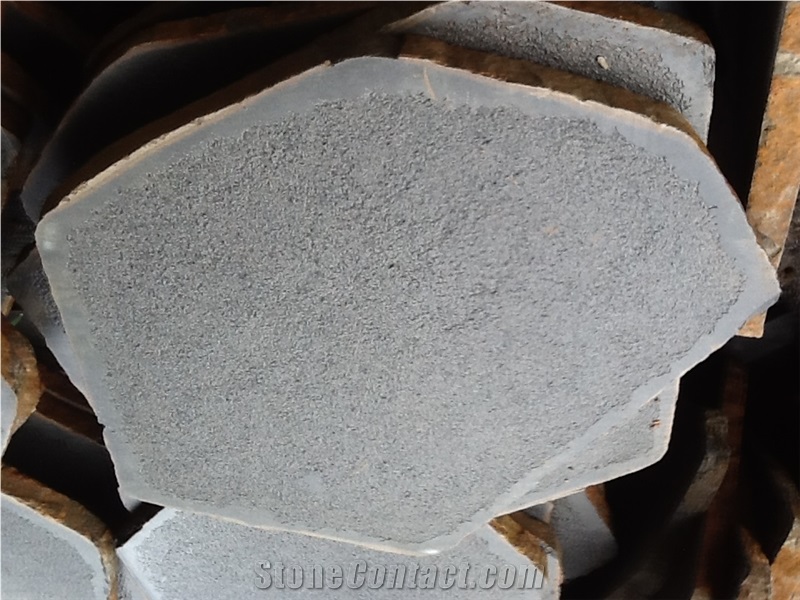 Black Basalt Step Stone Pavers -Bush Hammer Surface, Black Basalt Cube Stone & Pavers, Floor Covering