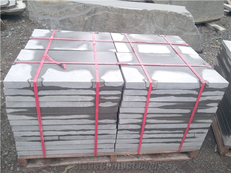 Black, Grey Basalt Cut to Size (Flamed )