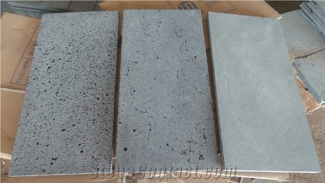 Viet Nam Lava Stone Basalt Tiles, Slabs, Viet Nam Grey Basalt Floor Tiles, Flooring Tiles