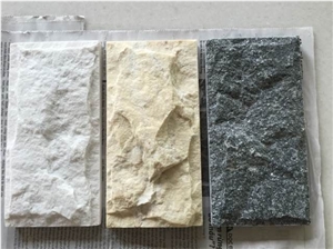 Yellow Marble Mushroomed Wall Cladding Tiles, Wall Cladding