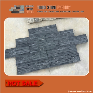 Natural Slate Siding Stone,Ledger Stone Veneer Siding,Cultured Stone Facade,Stack Stone Veneer,Blue Black Stone Panels