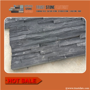 Natural Slate Siding Stone,Ledger Stone Veneer Siding,Cultured Stone Facade,Stack Stone Veneer,Blue Black Stone Panels