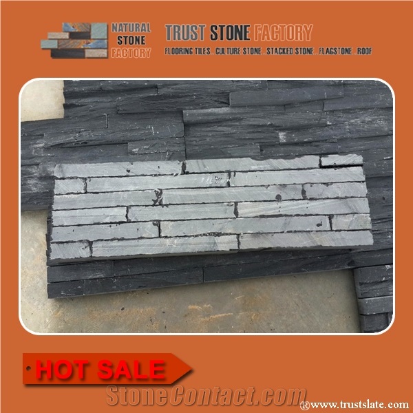 Natural Slate Siding Stone,Ledger Stone Veneer Siding,Cultured Stone Facade,Stack Stone Veneer,Blue Black Stone Panels