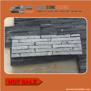 Natural Slate Siding Stone,Ledger Stone Veneer Siding,Cultured Stone Facade,Stack Stone Veneer,Blue Black Stone Panels