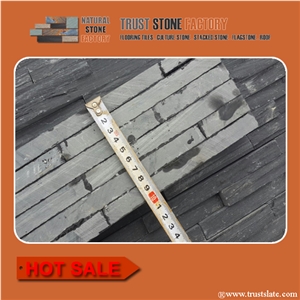 Nature Slate Stone Siding,Ledgestone Cladding,Cultured Slate Stone Facade,Slate Stacked Stone Veneer,Black Slate Stone Panels
