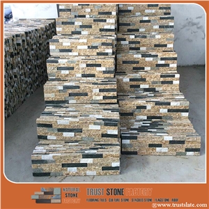 Rectangle Nature Ledger Stone, Multicolor Ledger Stone Panels,Stone Veneer Panels,Ledgestone Veneer,Stacked Stone Veneer
