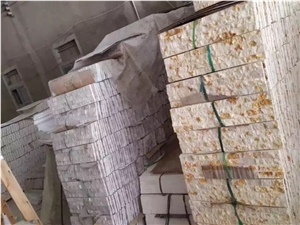 Beige Limestone Cultured Stone Tile Size 40*20*2 and 3 Cm.For Wall Cladding