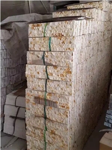 Beige Limestone Cultured Stone Tile Size 40*20*2 and 3 Cm.For Wall Cladding