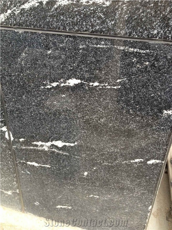 Flamed China Snow Grey Granite Tiles & Slabs, Via Lactea, Jet Mist, River Black Granite Slabs, White Vein, Wall Cladding