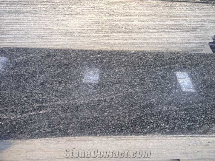 Flamed China Snow Grey Granite Tiles & Slabs, Via Lactea, Jet Mist, River Black Granite Slabs, White Vein, Wall Cladding