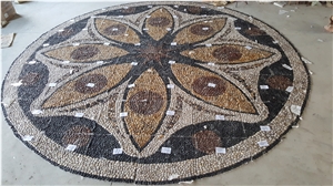 Pebble Stone Drivewat,Pebble Net Pattern,Pebble Mosaic Medallion