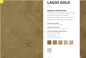 Lagos Gold Limestone Tiles, Slabs