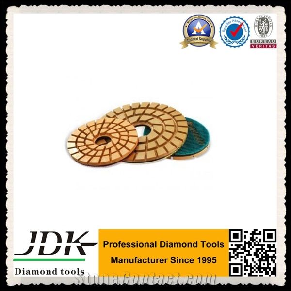 Diamond Floor Polishing Pads for Granite, Marble, Concrete, Resin Bond Nylon Velcro Backing, Dry Use, Wet Use