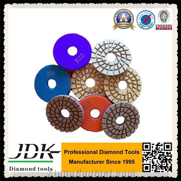 Diamond Floor Polishing Pads for Granite, Marble, Concrete, Resin Bond Nylon Velcro Backing, Dry Use, Wet Use