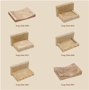 Durango Veracruz Travertine Soap Dishes, Beige Travertine Bath Accessories