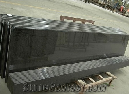 China Black Granite, Fujian Black Granite Countertops, Black G684 Standard Kitchen Countertops