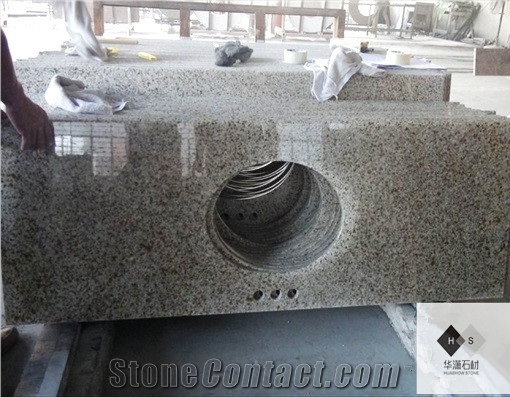 G682 Granite Countertop, Granite Bathroom Countertops, G682 Yellow Granite Vanity Tops