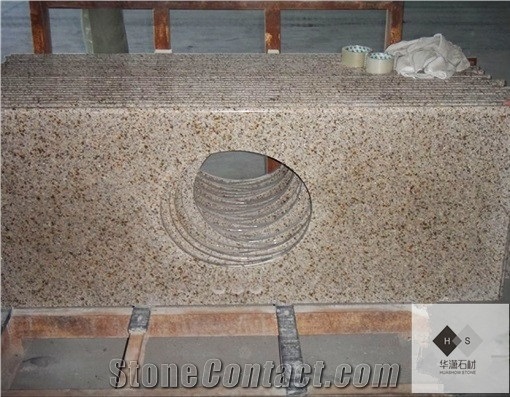 G682 Granite Countertop, Granite Bathroom Countertops, G682 Yellow Granite Vanity Tops