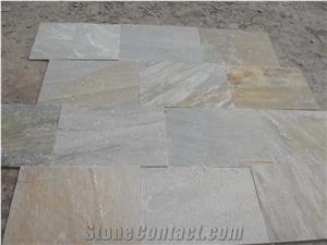 Hot Sales China Yellow Quartzite Tiles,P014 Yellow Quartzite Floor Tiles,Natural Split Surface Yellow Quartzite Tiles
