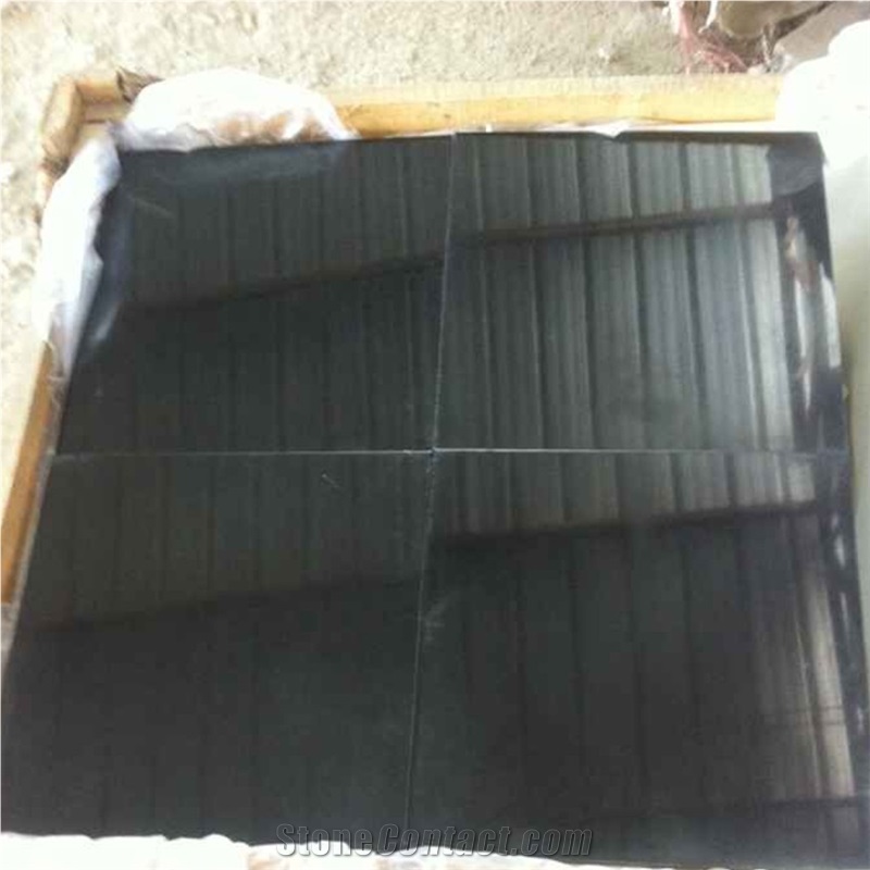 China Excellent Quality Mongolia Black Granite Tiles