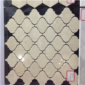 High Quality Crema Marfil Marble Mosaic