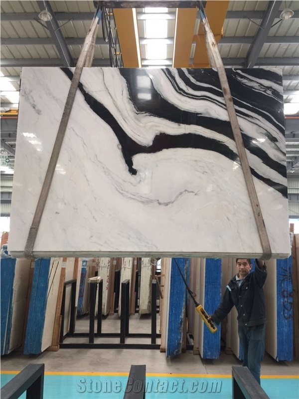 New Panda White Marble Tiles and Slabs