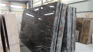 New St Laurent Brown Marble Tiles and Slabs from Own Quarry