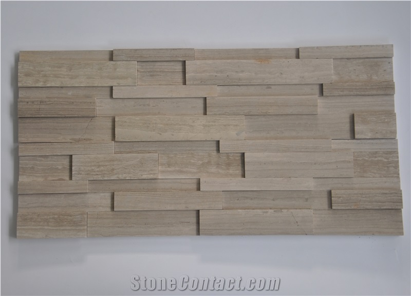 Nublado Light Marble Ledge Stone, Grey Marble Cultured Stone, Wall Cladding