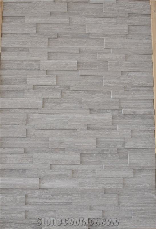Nublado Light Marble Ledge Stone, Grey Marble Cultured Stone, Wall Cladding